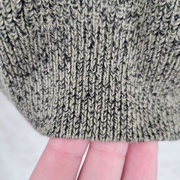VOX Vintage  Silk Cotton Blend Crewneck Sweater Heathered Olive Green Men's XL - Picture 2 of 6